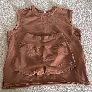 Free People Active Tank & High-Waist Shorts Set
